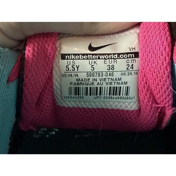 Nike Dual Fusion Run 2 Y5.5 Women’s 7 EU 38 Running Shoes Gray/Blue Hiking - Picture 7 of 7